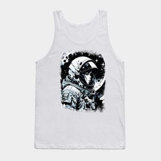 Woman Astronaut in space Abstract Science fiction illustration Tank Top